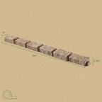 Beuta Landscape Edging | Garden Edging Border | Faux Stone Bricks for Lawn edging, Flower beds, Pathways & Yard Edging– 4 Packs | Each Section Has 6 Bricks 48"L x 4"W x 2.25"H | 12 Spikes |Sandstone