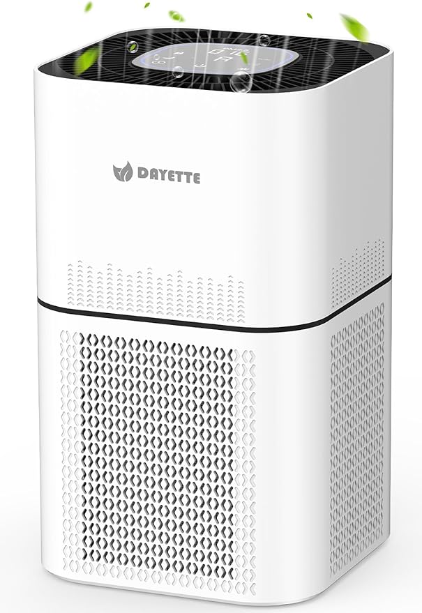 HEPA 14 Air Purifiers for Home Large Room Up to 2200ft², DAYETTE Air Purifiers for Bedroom with Air Quality Sensor, Remove 99.97% of Dust, Odor, Pets Dander, Smoke