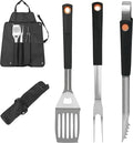 Grilling Accessories,Heavy Duty Stainless Steel BBQ Grill Tools Set, Spatula, Fork, Tongs Kit |with Storage Bag Barbecue Utensils Tool,for Outdoor Barbecue loversgift.