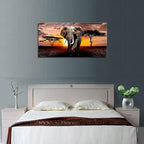 XXMWallArt FC3062 Canvas Wall Art Elephant Picture African Wild Animals Artwork Painting Print for Living Room Bedroom Kitchen Home and Office Wall Decor