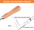 SHANFEEK Crack Weeder Weed Remover Tool for Garden Yard Weed Puller Hoe Gardening Tools Stainless Steel One-Piece Molding(Orange)
