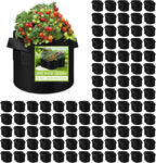 200 Pack 5 Gallons Grow Bags, Non-Woven Fabric Pots Plant Bags, Plant Grow Bags with Handles, Garden Planting Bags for Potatoes, Carrots, Tomatoes and Other Vegetable,Fruits