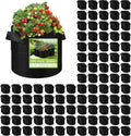 200 Pack 7 Gallons Grow Bags, Non-Woven Fabric Pots Plant Bags, Plant Grow Bags with Handles, Garden Plant Bags for Potatoes, Carrots, Tomatoes and Other Vegetable,Fruits