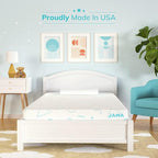 MLILY 5 Inch Full Mattress for Kids, Bunk Bed Mattress, Made in The USA of US Foam and Global Materials, CertiPUR-US Certified, Medium Firm Trundle Foam, Blue