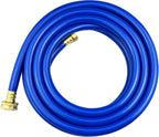 PVC Garden Hose 1/2 Inch Green Heavy Duty Water Hose with Solid Brass Fittings,No Leaking, Flexible,for outdoors,Lawns,Patio (20 FT, Blue, Brass Fittings)