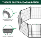 FXW Garden Fence Outdoor for The Yard – 32in(H) x 72.9ft(L) Heavy Duty Metal Animal Barrier for Dog and Rabbit, Decorative Dog Fence, 32 Panels, Silver