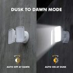 LUTEC LED 3500 Lumen 32W 5000K Integrated Dual-Head Flood Light Outdoor Dusk to Dawn Waterproof Exterior Security Wall Light for Patio Garden Yard