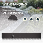20ft. 6-Pack Galvanized Metal Edging for Landscaping - 40" L x 8" H Metal Landscape Edging with 6 Stakes, Hammer-in Steel Garden Border for Flower beds, Lawn & Yard (Black)