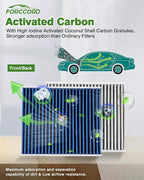 2-Pack Cabin Air Filter Fits for 2012-15 CAPTIVA SPORT, 2010-17 EQUINOX/TERRAIN, 2012-17 Azera, 2012-18 Santa Fe more+ Activated Carbon Cabin Filter Replacement CF11819 CP819 Car Accessories