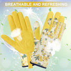 Womens Gardening Weeding Working Gloves, Leather Garden Glove for Women Thorn Proof No Stab for Digging, Planting,Pruning