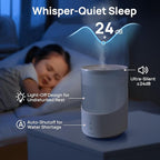 Humidifier for Bedroom, 2.5L Cool Mist Humidifier with Essential Oils Diffuser and Nightlight, Top Fill Humidifiers for Home, Auto Shut-off