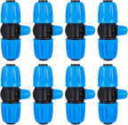 10 Pcs 1/2 to 1/4 inch Garden Hose Tubing Irrigation Fittings,3-Way Anti-Leak 1/2'' to 1/4'' Locked Barbed Drip Irrigation Tee Connectors (1/2"IDx0.6-0.63"OD) 1/2'' to 1/4'' Irrigation Tubing Fitting