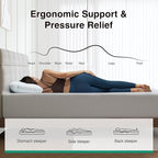 Novilla 12 Inch King Size Mattress, King Memory Foam Mattress for Motion Isolation & Contour Support with Cooling Wave-Cut Foam & High-Density Support Foam Mattresses in a Box Medium Firm Feel