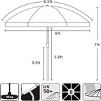 AMMSUN Patio Umbrella, 6.5 ft Outdoor Table Umbrella with Tilt Steel Pole, UPF50+ Protection, Great for Outdoor Garden Backyard, Navy Blue