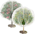 2 Pack Large Fruit Tree Netting with Zipper & Drawstring, 5.9 x 5.9 Ft Reusable Blueberry Bush Netting Cover, Durable Bird Netting for Trees, Bushes, Flowers
