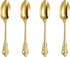 KEAWELL Luxury 6.3" Teaspoons, 18/10 Stainless Steel, Gorgeous Small Spoons, Stirring, Mixing, Sugar, Cake, Dessert Spoons, Mini Antipasto spoons (Gold)