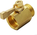 Lifynste Heavy Duty Brass Garden Hose Shut Off Valve, 3/4 Inch, 2 Sets