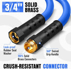 Heavy Duty Garden Hose 75 ft, Non-Expanding Flexible Water Hose, Kink Resistant Lightweight Hybrid Hose, Leakproof Hose Male to Female Fittings