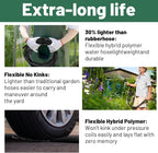 Short Garden Hose 5 ft x 5/8 in Male to Female Heavy Duty Small Water Hose Extend Connector, Lightweight Rubber Hybrid Leader Hose, Leak-Free Connections, BT5B, Black