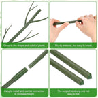 uxcell 4 Pcs Plant Support Stakes, 27.5" Twig Plant Stem Support Structures Garden Branches Plants Supports for House Potted Monstera Plants, Brown