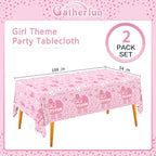 Gatherfun Baby Girl Shower Party Supplies: 2-Pack It’s A Girl Decorations,Disposable Plastic Tablecloth, Ideal Table Cover for Baby Shower Decorations Girl