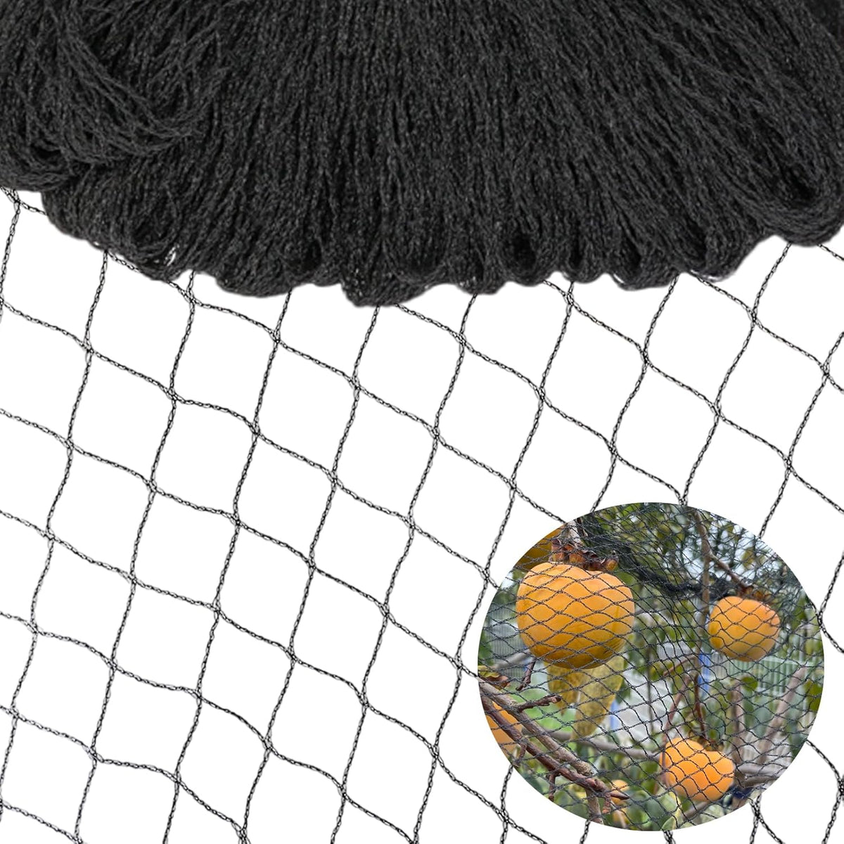 POYEE 25 x 25 FT Bird Netting for Garden Woven Mesh Garden Netting for Plants, Vegetable, Fruit Trees, Blueberry Bushes, Strawberries Against Birds, Deer, Squirrels and Other Animals