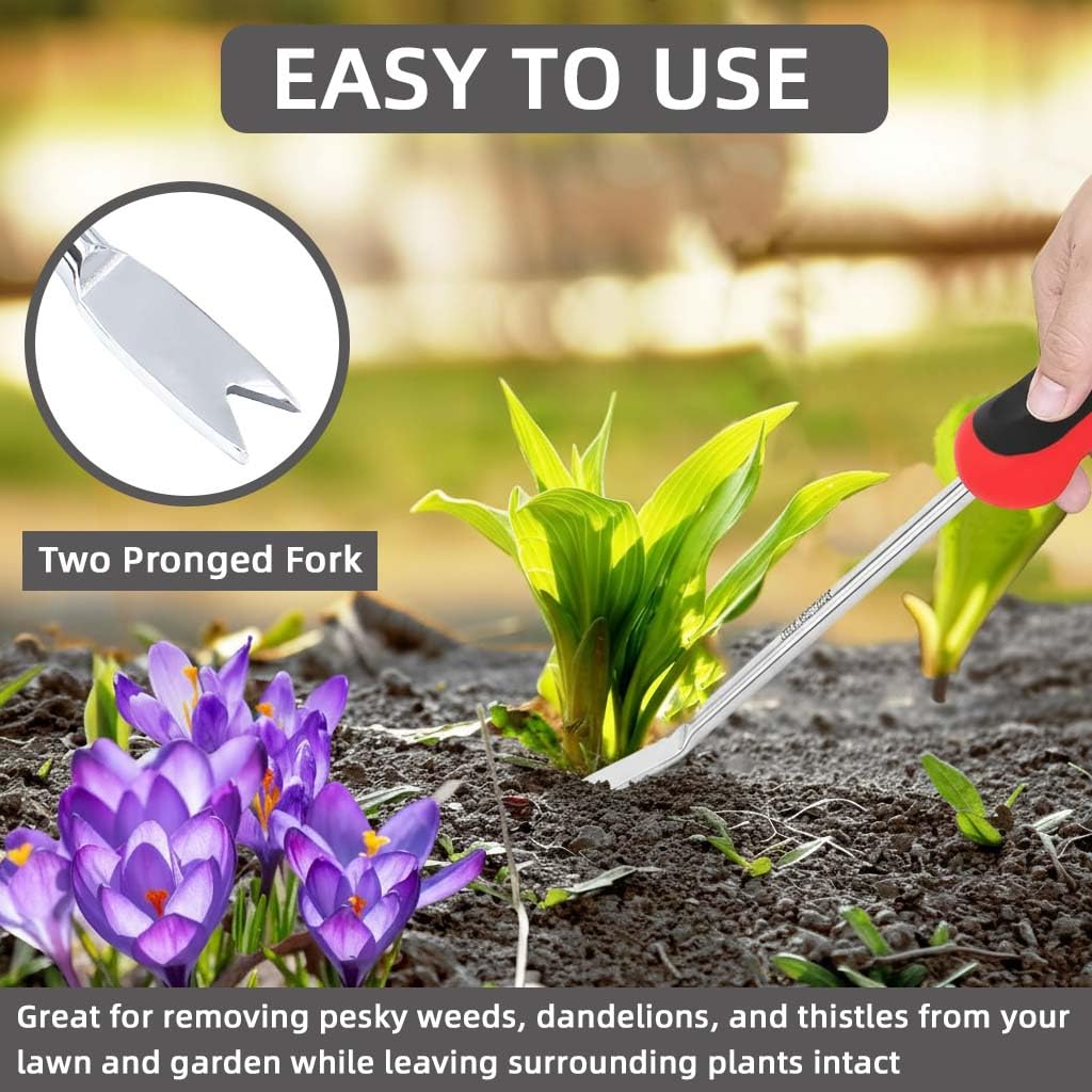 KLDOLLAR Weed Puller Tool, Dandelion Weeder Puller Tool with Soft Handle