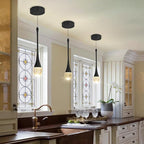 Modern Pendant Lights for Kitchen lsland LED Dimmable Raindrop Chandelier Crystal Ceiling Pendant Lighting for Dining Room Hallway Bar Living Room (1 Pack)