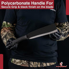 Armory Replicas - Wrong Turn Heavy Duty Compact Outdoor Cane Machete - 9" Razor Sharp Carbon Steel Blade, Durable Polycarbonate Handle