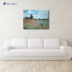 Wieco Art Large The Poppy Field Near Argenteuil by Claude Monet Famous Oil Paintings Reproduction Classic Landscape Pictures Artwork Canvas Prints Wall Art for Bedroom Decorations