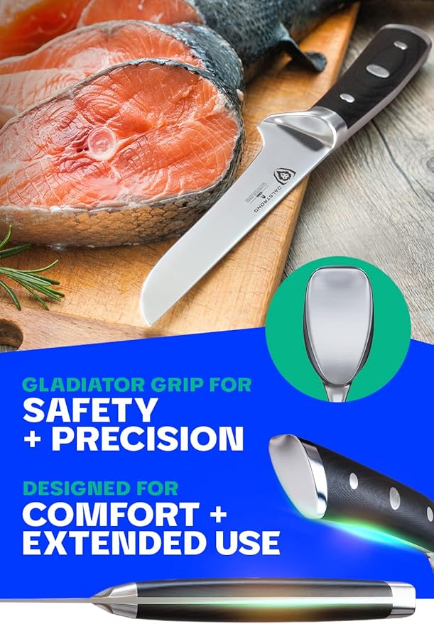 Dalstrong Boning Knife - 6 inch - Gladiator Series Elite - Forged German High-Carbon Steel Kitchen Knife - Razor Sharp - Black G10 Handle - w/Sheath - NSF Certified
