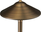 VOLT 15-Pack 12V Cast Brass Max Spread Path Lights (9" Shade, 25" Tall) with 3W 2700K Warm White G4 LED Bulbs for Low Voltage Landscape Lighting on Outdoor Pathway, Walkway, Garden, Driveway or Patio