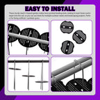 Swpeet 101Pcs U-Shaped Landscape Garden Stakes Staples and Plastic Fixing Gasket with Pick Hook Assortment Kit, Garden Lawn Landscape Staples for Irrigation Hoses, Fixed Fences, Artificial Turf Nails