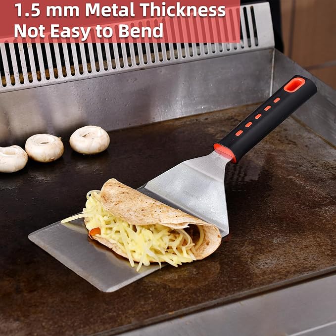 Griddle Accessories Kits, 30 Pcs Griddle Grill Tools Set, Professional Grill BBQ Spatula Set with Basting Cover, Spatula, Scraper, Bottle, Tongs, Egg Ring
