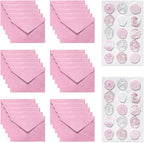 30 Pieces A6 Envelopes with 30 Seal Stickers, 6.32 x 4.45 inch Envelopes for 4 x 6 Wedding Invitation Cards, Greeting Cards, Graduation, Birthday Party Invitations, Pink.