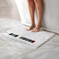Muddy Mat Chenille Bathroom Rugs Quick Dry Microfiber Mats Non Slip Washable, Extra Thick, Soft and Highly Absorbent Bath Mats for Bathroom, Kitchen, and Shower Floor - White Medium 30"X19"