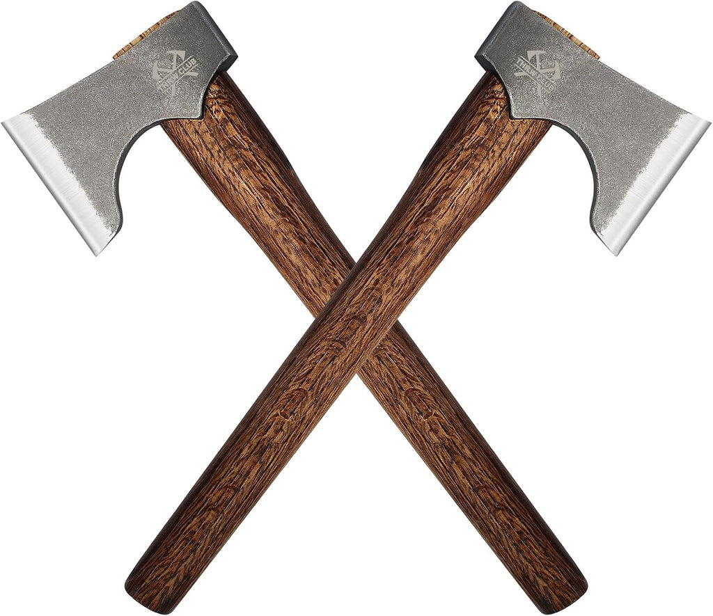 Competition Throwing Axe, 2 Pack 16.5" Throwing Axes with 1065 High Carbon Steel & Wooden Handle, Perfect for Axe Throwiing Game, Competition and Recreation, Gift for Men