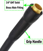 Hybrid Lead In Garden Hose 5/8 IN. x 6 FT, Heavy Duty, Lightweight, Flexible with Rotatable Grip Handle and Solid Brass Fittings