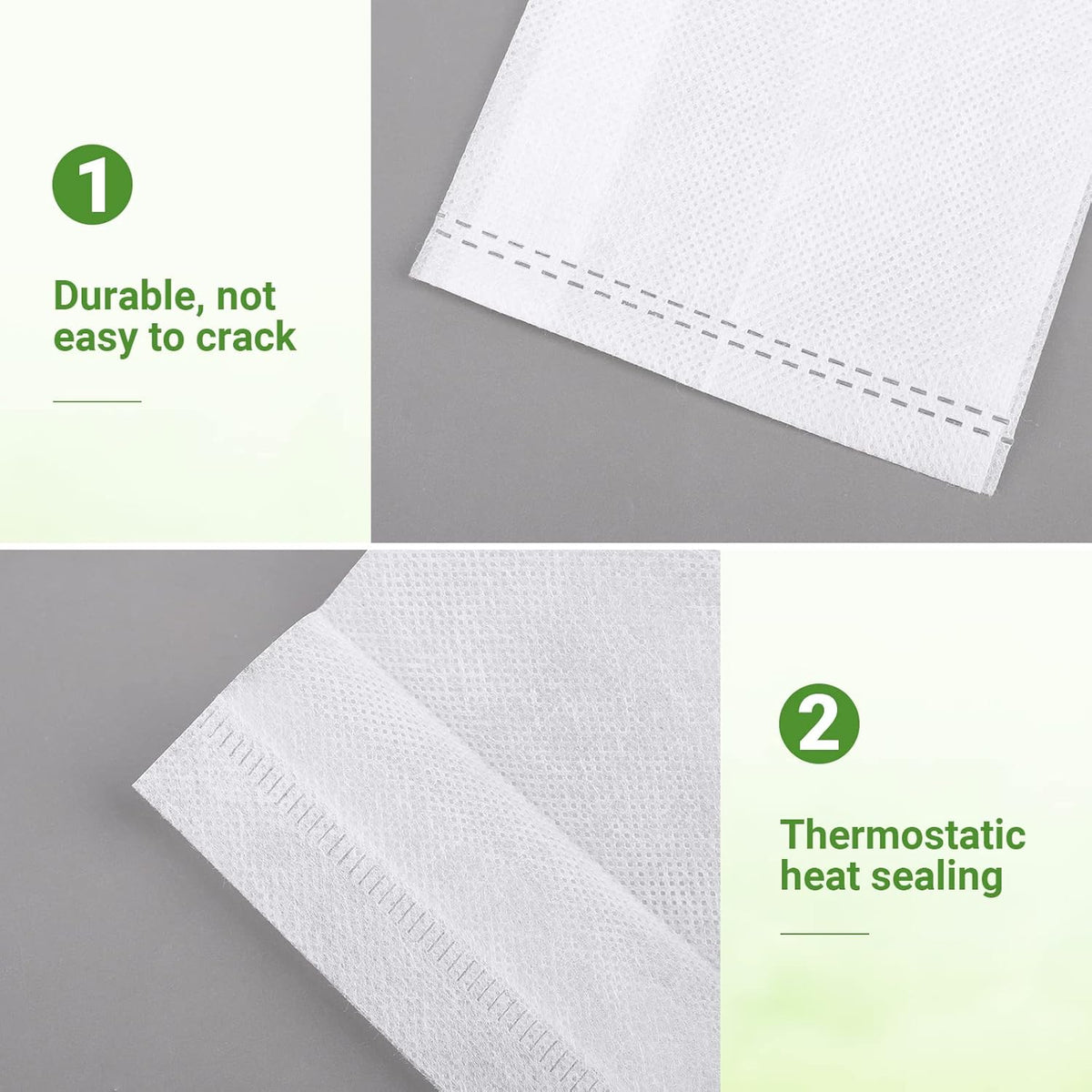 GREANER 100PCS Seedling Nursery Bags, 7.8x13.7 inches Biodegradable Non-Woven Fabric Plant Grow Bags, Seeding Starter Container Pouch for Vegetables, Flowers, Fruits, Trees, Indoors and Outdoors Use