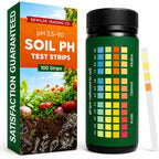 Soil Test Kit – 100 Soil pH Test Strips (3.5–9 Range) for Garden, Lawn & Indoor Plants – Easy At-Home Soil Testing