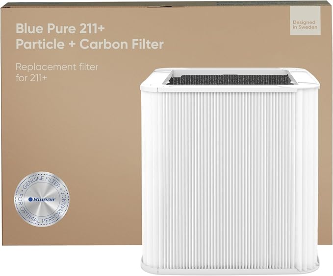 BLUEAIR Blue Pure 211+ Genuine Replacement Filter, Particle and Activated Carbon, Fits Blue Pure 211+ Air Purifier (Non-Auto)
