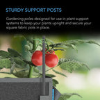 AC Infinity Garden Plant Stakes 24", Sturdy Metal Support Sticks with Protective Plastic Coating, 25-Pack for Tomatoes, Trees, and Vines in Gardening Hydroponics