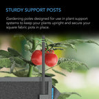 AC Infinity Garden Plant Stakes 48", Sturdy Metal Support Sticks with Protective Plastic Coating, 25-Pack for Tomatoes, Trees, and Vines in Gardening Hydroponics
