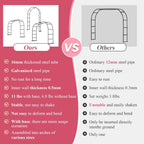 Thickened Tube Garden Arch Trellis - 4.6ft Wide x 7.9ft High or 7.6ft Wide x 6.4ft High - Garden Trellis for Climbing Plants, Stable Garden Arbor, Wedding Arch Decorations, Birthday Party Decoration