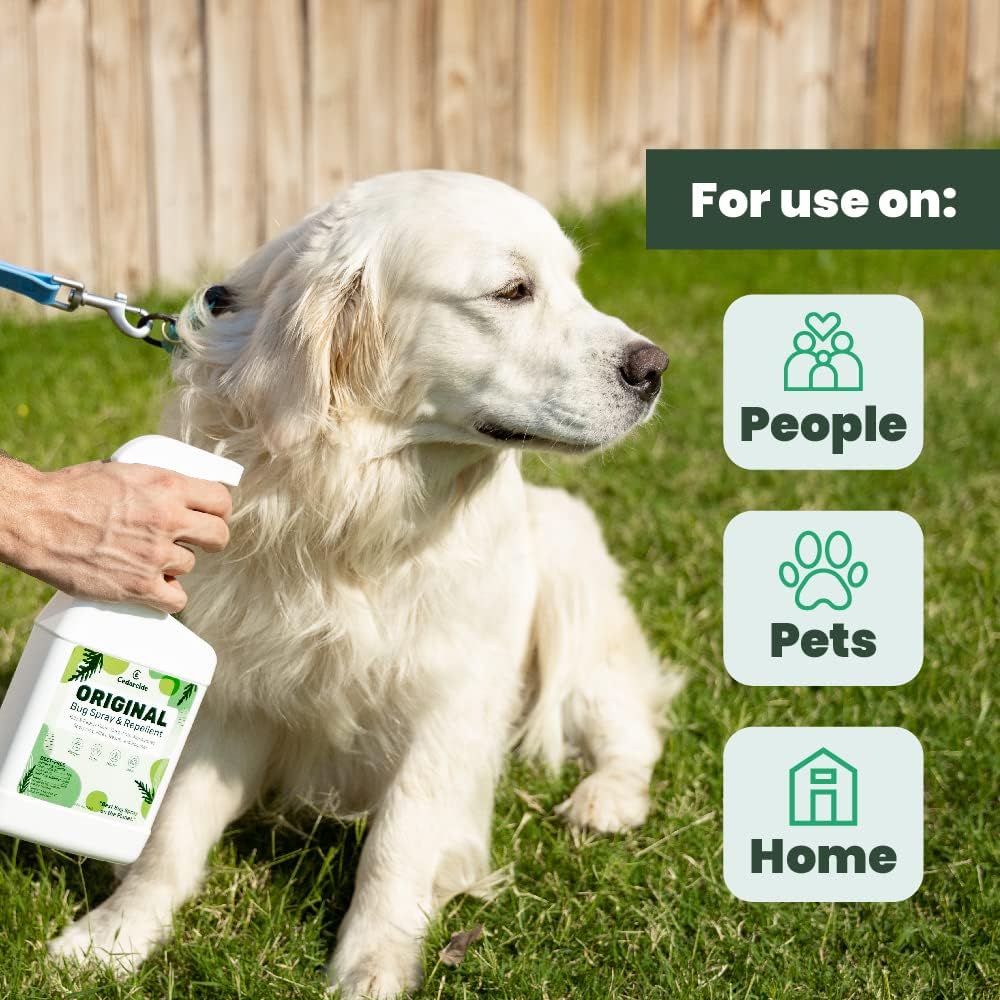 Cedarcide Original Bug Spray | Repel & Kill Fleas, Ticks, Mosquitoes, Mites, Ants & Chiggers | for use on People, Pets & Home | Natural Cedar Oil | Large Size Kit