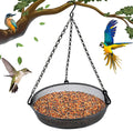 Bird Feeder, Hanging Bird Feeders for Outdoors Metal Mesh Birdfeeder Tray
