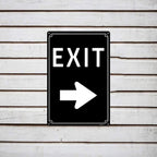 12x16" Exit Sign With Left Arrow - High-Intensity Aluminum Parking Lot Sign, Weatherproof & Fade-Resistant, Ideal for Outdoor & Indoor Use - Curbside Sign