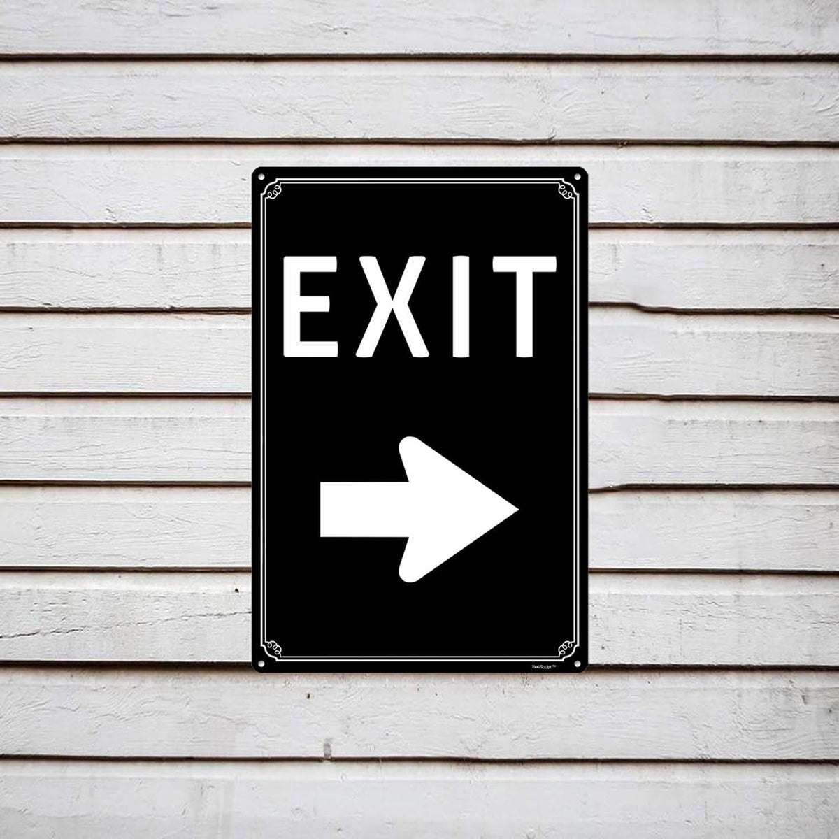 12x16" Exit Sign With Left Arrow - High-Intensity Aluminum Parking Lot Sign, Weatherproof & Fade-Resistant, Ideal for Outdoor & Indoor Use - Curbside Sign