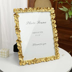 Cuspin 11x14 Picture Frame Vintage Gold Frames, Ornate Leaf Textured Hand-Crafted Resin with Glass Front, Gold Picture Frames for Tabletop Display, Retro Design Home Decor