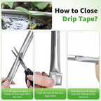 1000FT 5/8" Drip Tape Irrigation, 16 Mil Heavy Duty with 6" Emitter Spacing, Silver Reflective Drip Tape Resistant to Pecking & Biting, Heat-Safe for Seedlings, Ideal for Garden Farm Greenhouse Patio